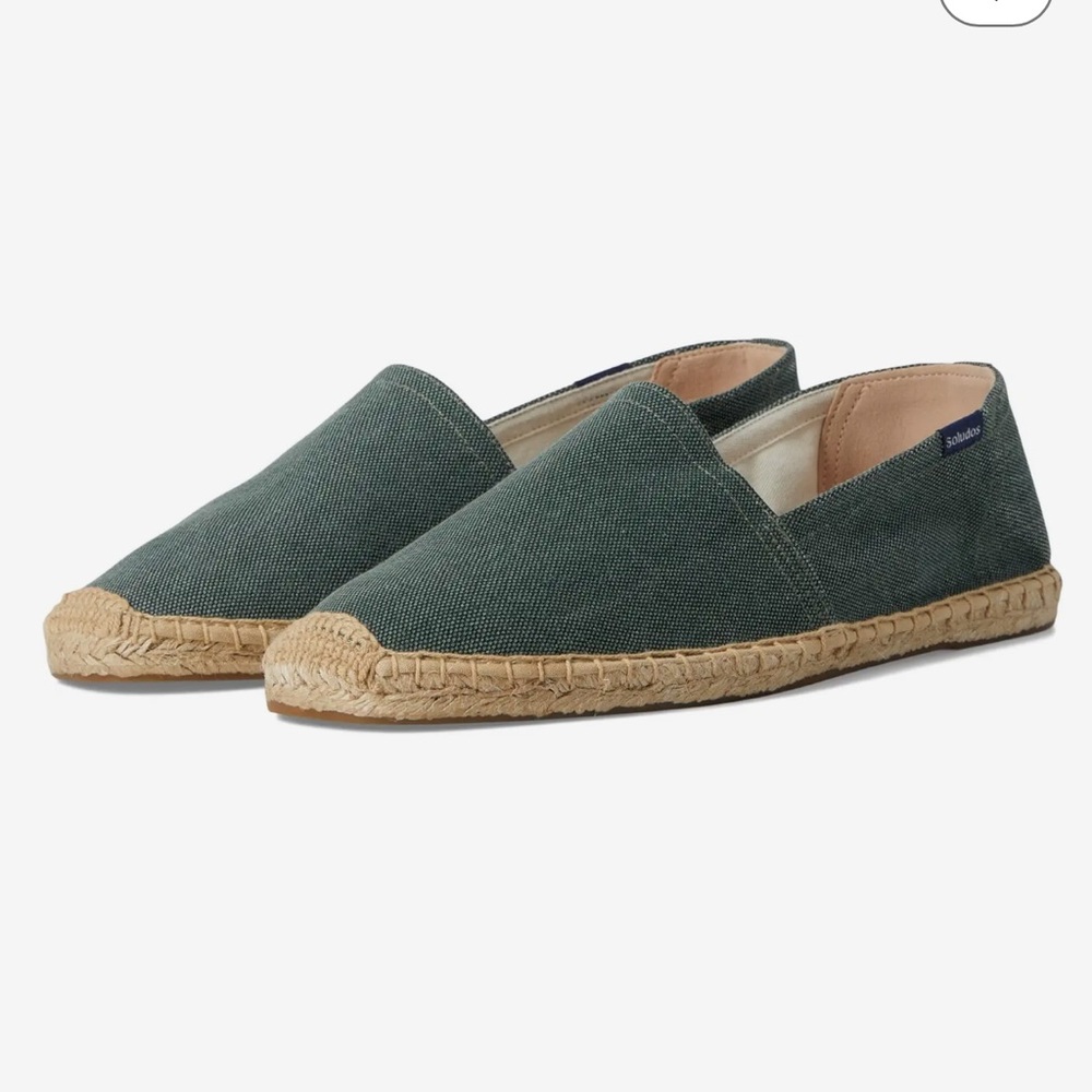 NEW Soludos men’s Original Espadrille in vintage green size: 9-9.5